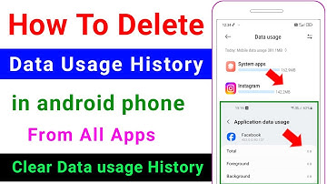 how to delete data usage history in android | how to clear data usage history on android | from app