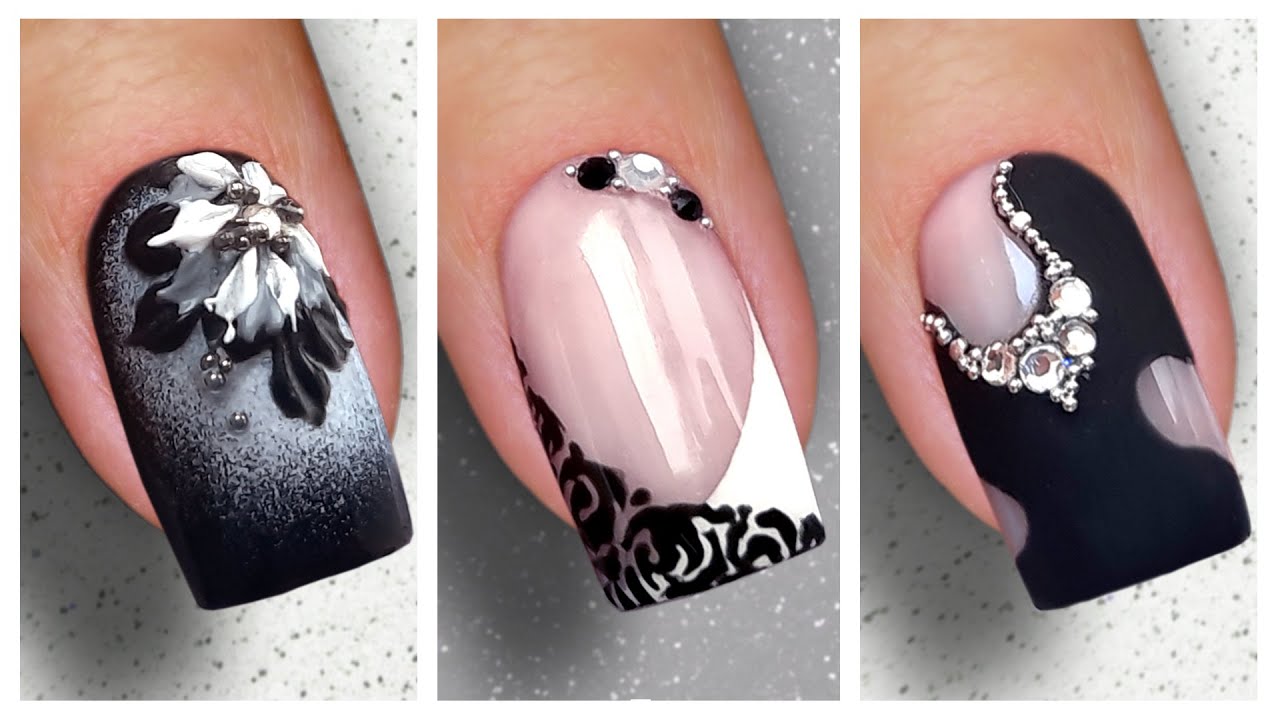 30+ Black and White Nail Art Designs - wide 10