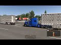 American truck simulator convoi avec defley  travers le paysage amricain