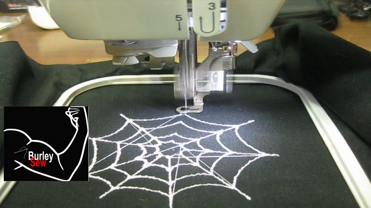 Halloween spider web embroidery design created w sophiesew stitched Halloween spider web embroidery design created w sophiesew stitched