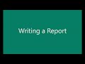 Writing an Academic Report