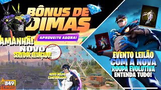 CHEGOU! NOVO SERVIDOR AVANÇADO OB49! NOVO MAPA CONFIRMADO, LEILÃO COM A NOVA ROUPA EVO, BÔNUS E MAIS