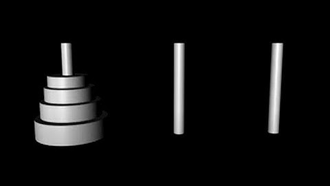 Lucas Tower Puzzle solution in 15 moves. Featured in 