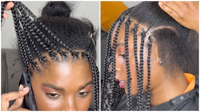 NO CORNROW! NO LEAVE OUT! Easy Crochet Hairstyle Using Braid Extension 