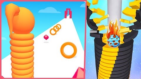 Looking good Stack Ball vs Long neck run walkthrough