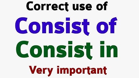 Use of consist in & consist of | consist of vs consist | अंग्रेजी बोलना सीखें | spoken English video