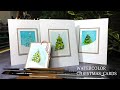 the easiest christmas cards i've ever painted! **all levels