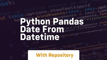 python pandas date from datetime