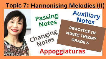 Music Theory: Non Harmony Notes - Harmonising Melodies (II), from Practice in Music Theory Grade 6