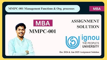 MMPC-001 MBA IGNOU ASSIGNMENTS ANSWERS JAN 2025| Solved Assignments | IGNOU | KISHAN KANAUJIA