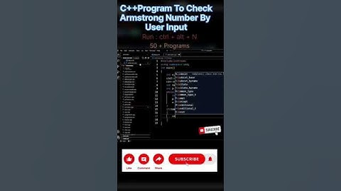 program to check number is armstrong in C++ | #youtube #ytshorts #trending #youtubeshorts #shorts