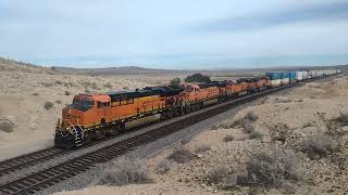 WB BNSF Domestic Intermodal Train At Hodge Ca! #bigbossrailfanner