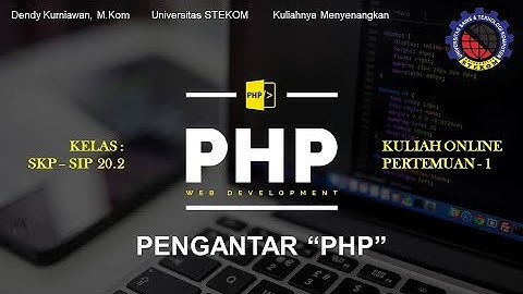 Pengantar : Pemrogaman web PHP || Kuliah Pemrograman di Semarang