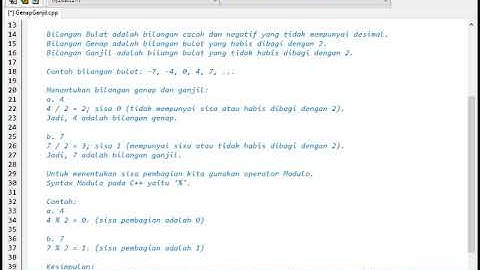 C++  - Menentukan Bilangan Genap atau Ganjil