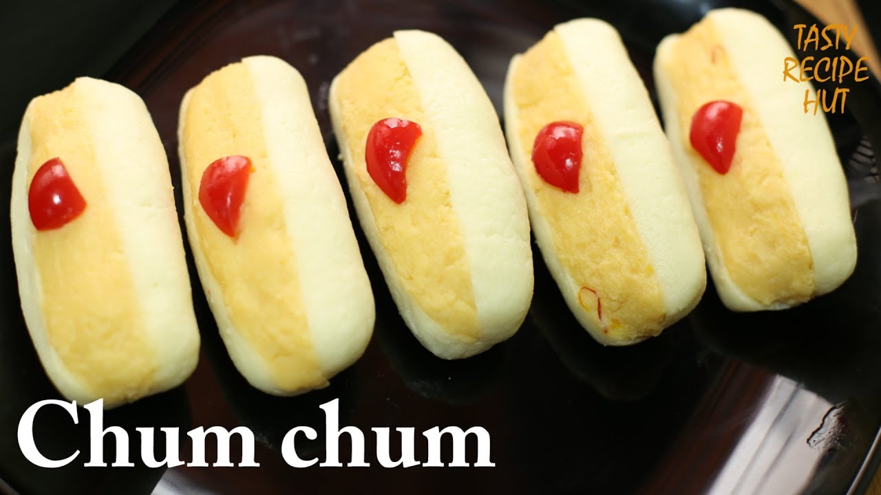Stuffed Chum Chum Sweet Recipe ! Halwai Style chum chum ! | Tasty Recipe Hut