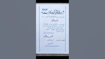 Application For Urgent Piece Of Work How To Write Application In Urdu Paperpresentation Shorts 