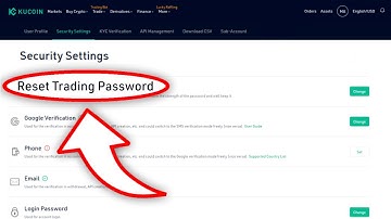 How To Reset Trading Password on KuCoin (2022)