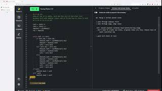 Mock Leetcode - merge 2 sorted linked lists, merge K sorted LL