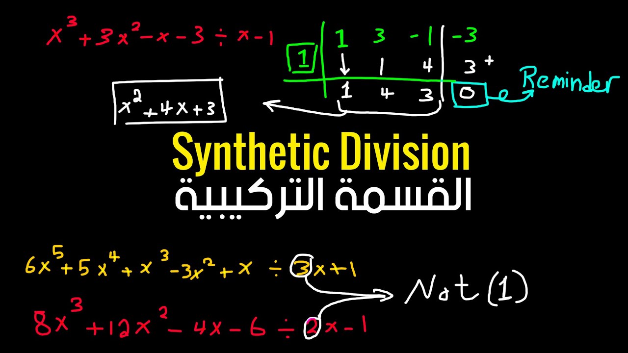 Synthetic Division I القسمة التركيبية