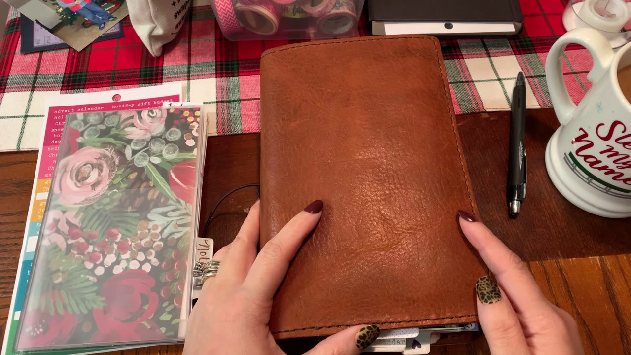 Idaho Leather Works Wide Traveler’s Notebook - December Dailies and Homeschool - Moleskine Bujo