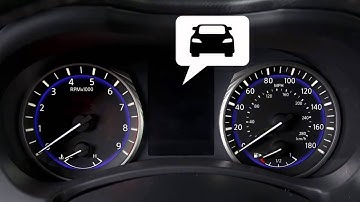 2015 Infiniti Q50   Predictive Forward Collision Warning System and Forward Emergency Braking System