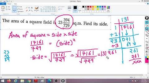 Cbse Class 8 maths cordova square and square roots lecture 15