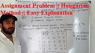 Assignment Problem || Hungarian Method with Optimal Solution || Explained with Examples || Easy E...