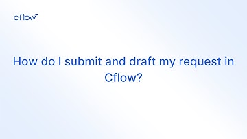 How do I submit and draft my request in Cflow?