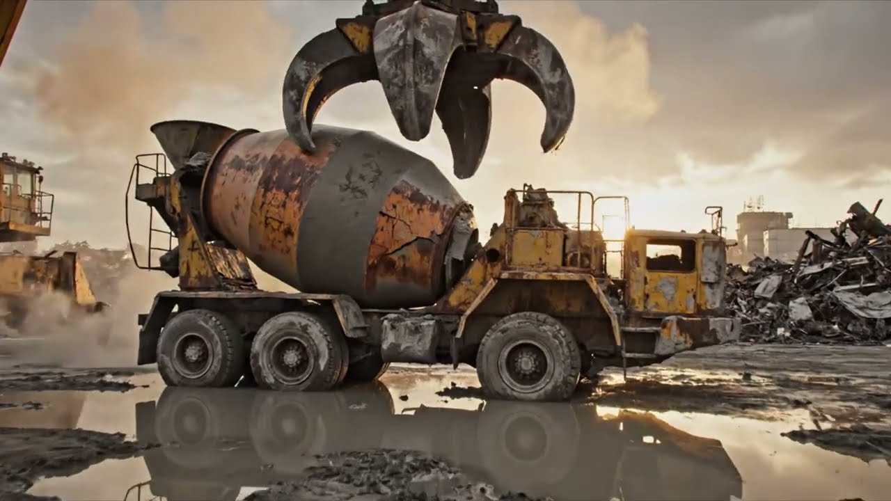 Steel Crash Moment – Magnet Arm Dropping Heavy Scrap