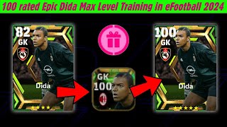 Epic Dida 100 rated Best Max Level Training in eFootball 2024 | Best Level Training