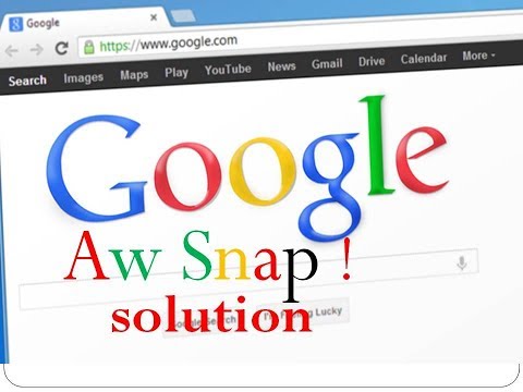 Fix "Aw, Snap!" page crashes and other page loading errors in Google chrome