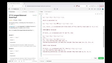 leetcode 3714 Can you compare with Problem 325 and solve this problem?Longest Balanced Substring II