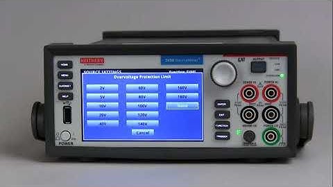 Keithley Model 2450 Using the Over Voltage Protection Feature
