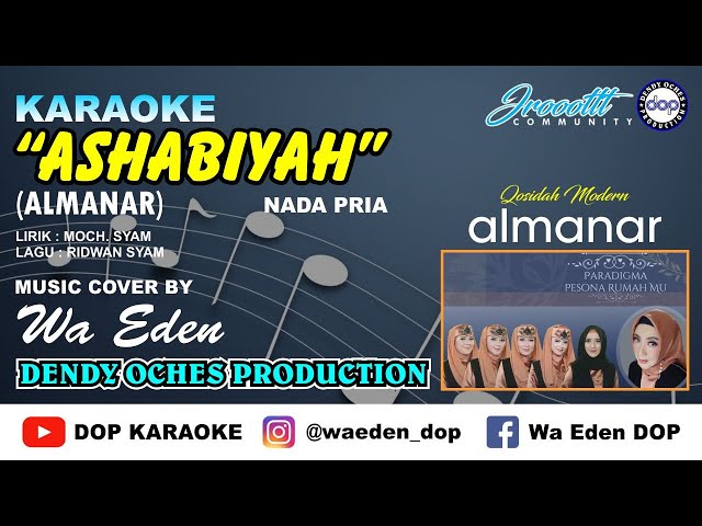 KARAOKE ASHABIYAH (NADA PRIA) - ALMANAR │ CREATED BY DOP #99 class=