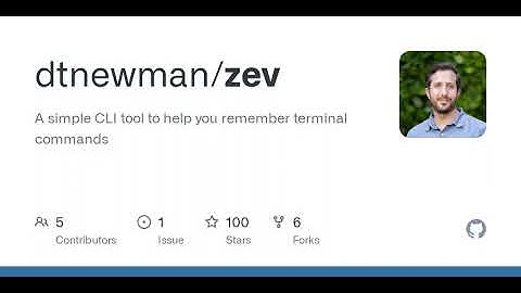 GitHub - dtnewman/zev: A simple CLI tool to help you remember terminal commands