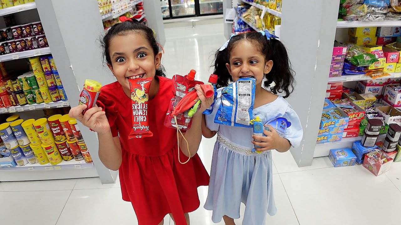 تحدي لون الأزرق واللون الأحمر مع توتو ولولو !!