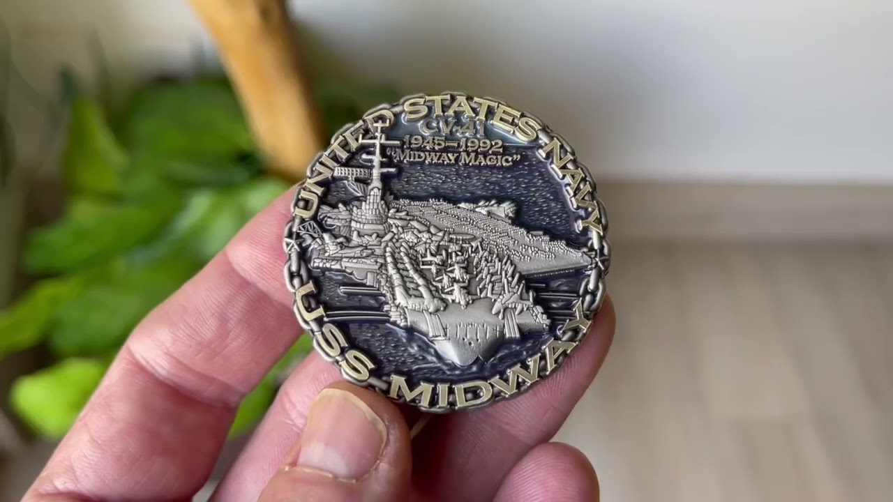 USS Midway CV-41 US Navy Aircraft Carrier Collectible Coin