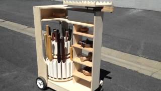 A Portable Cart For Woodturning Tools