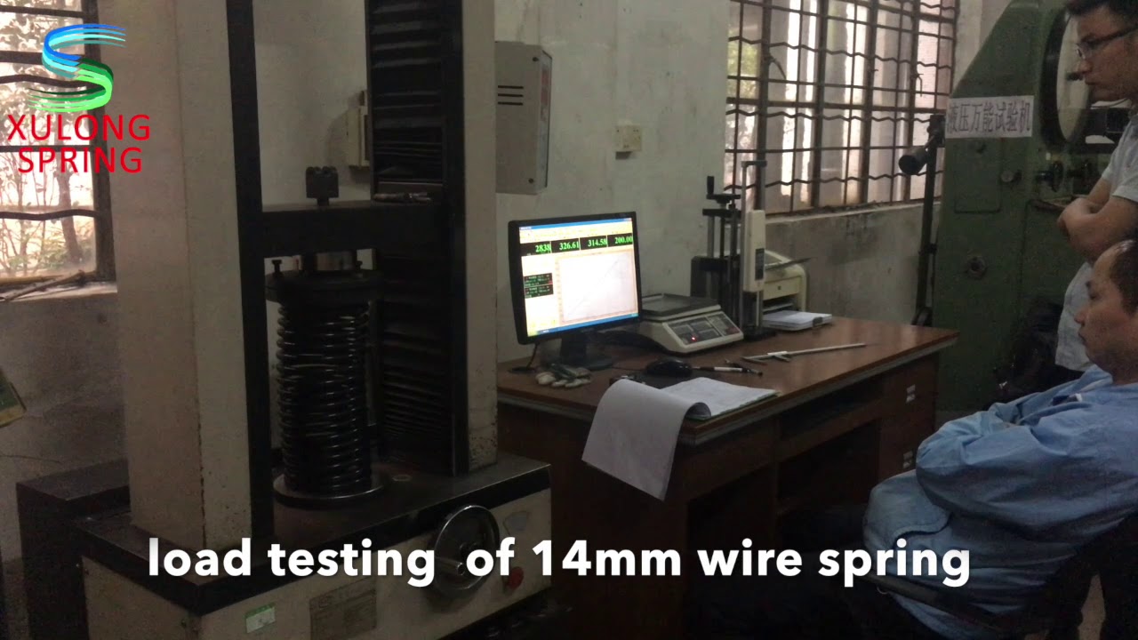 load testing of 14mm wire spring XULONG SPRING