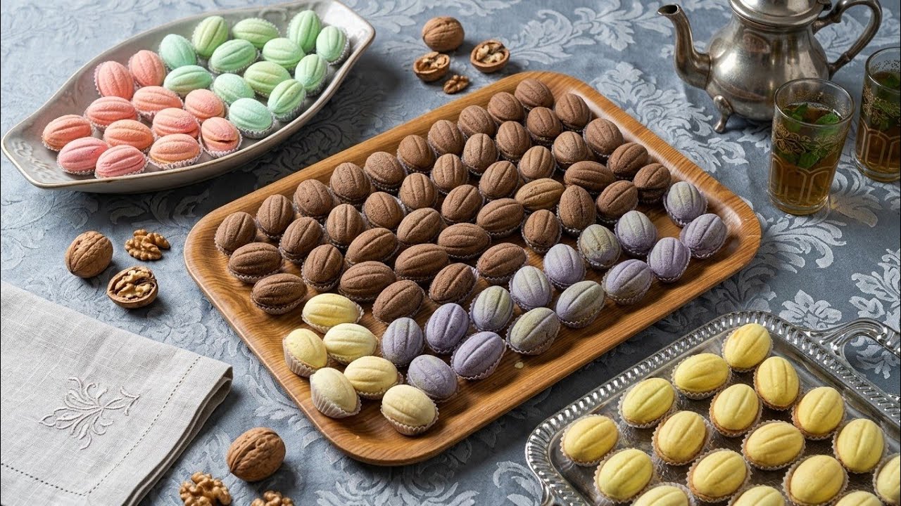 الجوزية بحشوات جديدة ولذيذة يلا تعالو حضروها كاطيب ضيافة للعيد من@Mais recipes مطبخ ميس#85