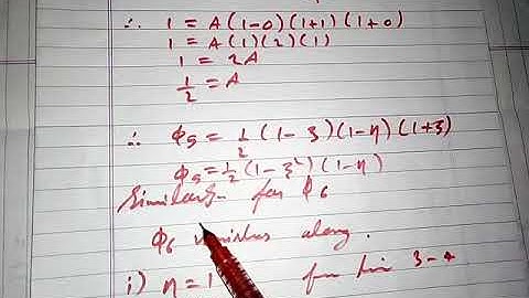FEA shape function or interpolation function for 8 noded rectangular element part 2