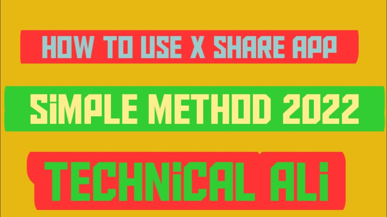 How to Use X Share 2022 | Technical Ali - YouTube