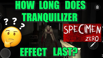 Specimen Zero - Tranquilizer Effect to Spiderman - How Long?