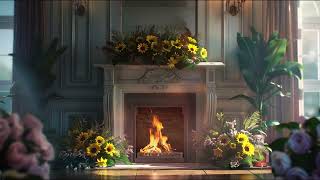 🌻 Spring Fireplace Ambience | Fire Sounds Crackling & Cozy Atmosphere by Soothing Ambience 264 views 1 month ago 3 hours