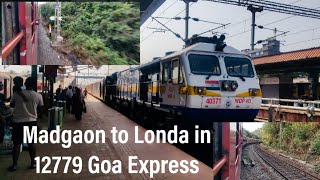 Madgaon to Londa in Goa Express, no water in Doodhsagar