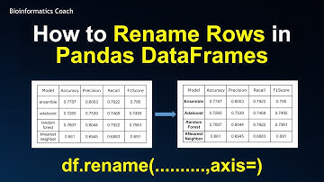How to Rename Rows in Pandas Dataframes