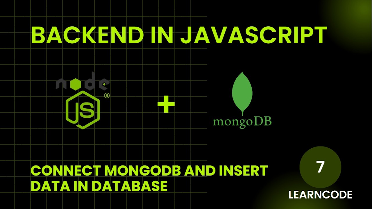 How T Connect MongoDB And Insert Data in Database #7 - YouTube