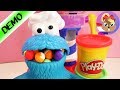 Play Doh Koekiemonster overdrijft - Uit de Play Doh snoepjesfabriek- Hij wil te veel klei!