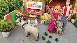 Barbie Doll All Day Routine In Indian Village/Radha Ki Kahani Part 420/Barbie Bedtime Story||