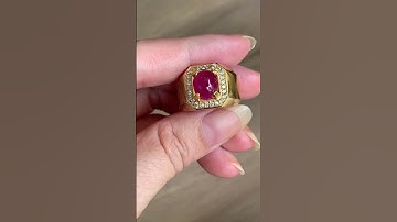 nhẫn nam ruby Yên Bái lên vàng #gemstone #ruby #gem #rubygems